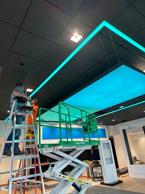 luminous surface installation photo 1